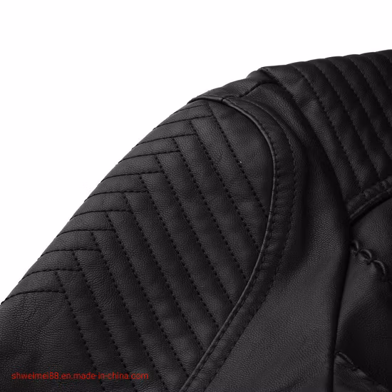 Wholesale Outerwear Jackets Women&prime;s Winter Coat Black Faux Leather Jacket Tactical Jacket Trench Coats Wholesale Apparel Leisure Wear Plus Size Shearling Coats