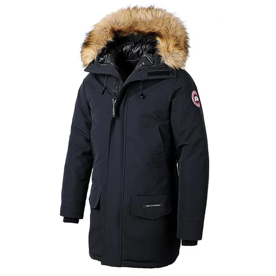 Mens Winter Parka Jacket Thick Warm Fur Hooded Down Coat Custom OEM Outerwear 