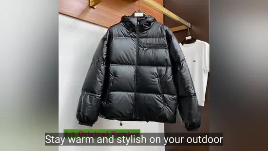 Custom Men′s Down Coat with Brand Logo for Winter Outdoor Wear 
