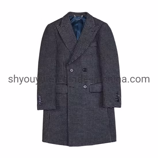 Mens Trench Coat Pea Coat Winter Long Single Breasted Classic Stylish Business Overcoat
