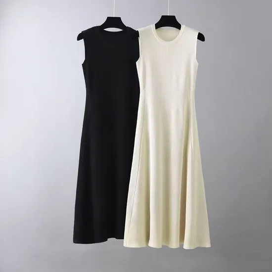 Tall Knitted Crew Neck Tank Top Dress 