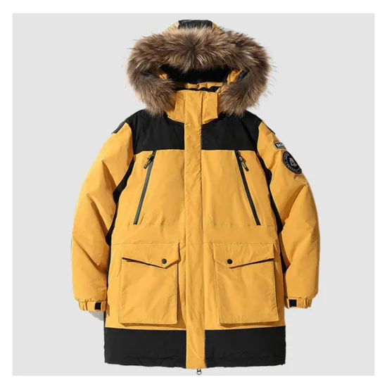 Winter Men Coat Cotton Padded Heavy Coat with Hooded Down Coat for Men 