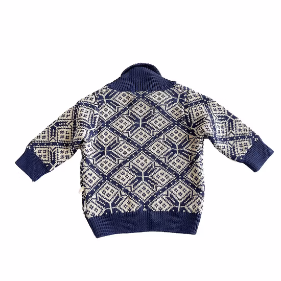 Customize Baby Girls Pullover Long Sleeve Knitwear Baby Thick Knitted Jumper
