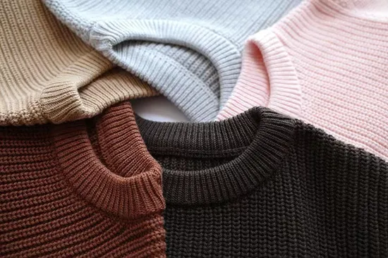 Customize Baby Girl Spring/Fall/Winter Clothes Cotton Chunky Knitted Baby Boy Child Kids Girls Sweaters 