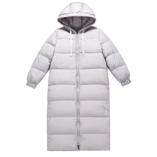 Custom Waterproof Winter Warm Women Hooded Down Puffer Coat 