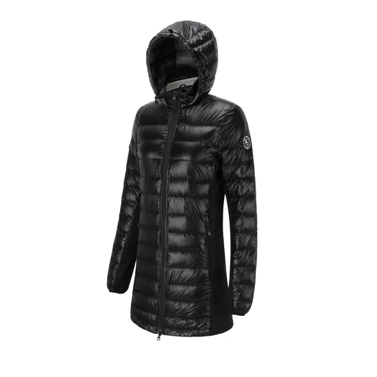 Women′s Winter Black Long Down Coat 
